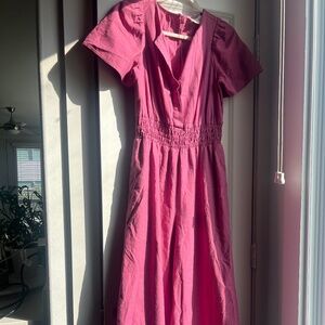 Pink Fuchsia Anthropologie Jumpsuit